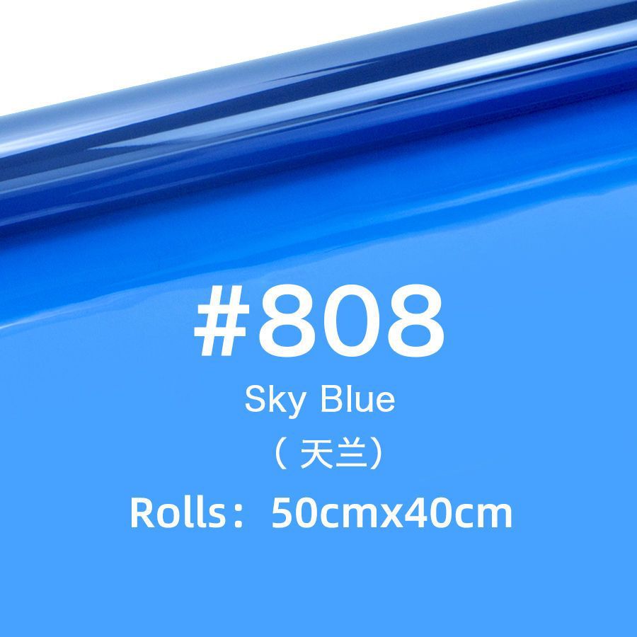 50*40cm leden paper#808【sky blue】