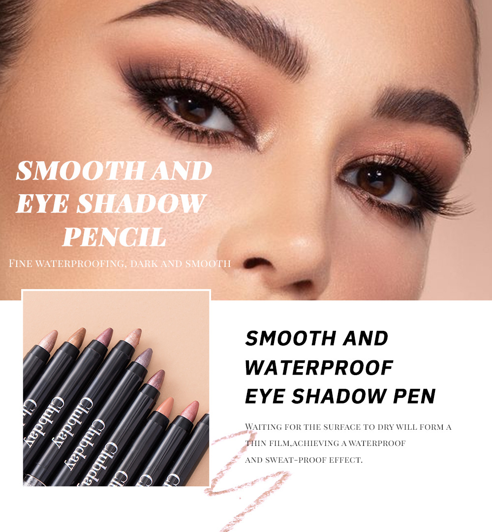 Clubday Cross-border Double-headed Pearlescent Eyeshadow Stick, long-lasting waterproof, lazy eye makeup brightening, high-gloss, under-eye Eyeshadow pen Application Scenario