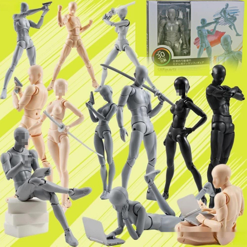 *模型人体解压设计师关节可动素体手办绘画人偶动漫美术生