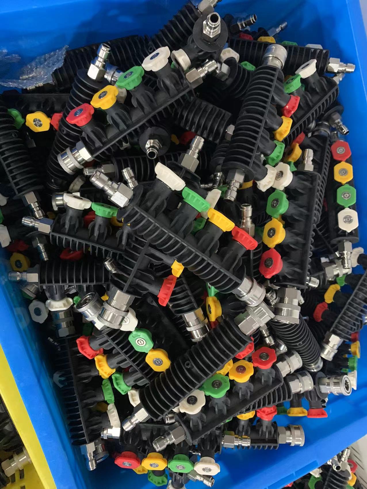 High-pressure cleaning machine water gun head 1/4 flexible quick-insert car washing machine plus extension rod connecting rod fan-shaped nozzle head seat