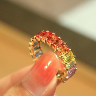 18k�S��MȦ�ʺ��{��ʯ�Ž�au750����Ȼ��צ�ʌ�Ů���ָ�Ʒ���l