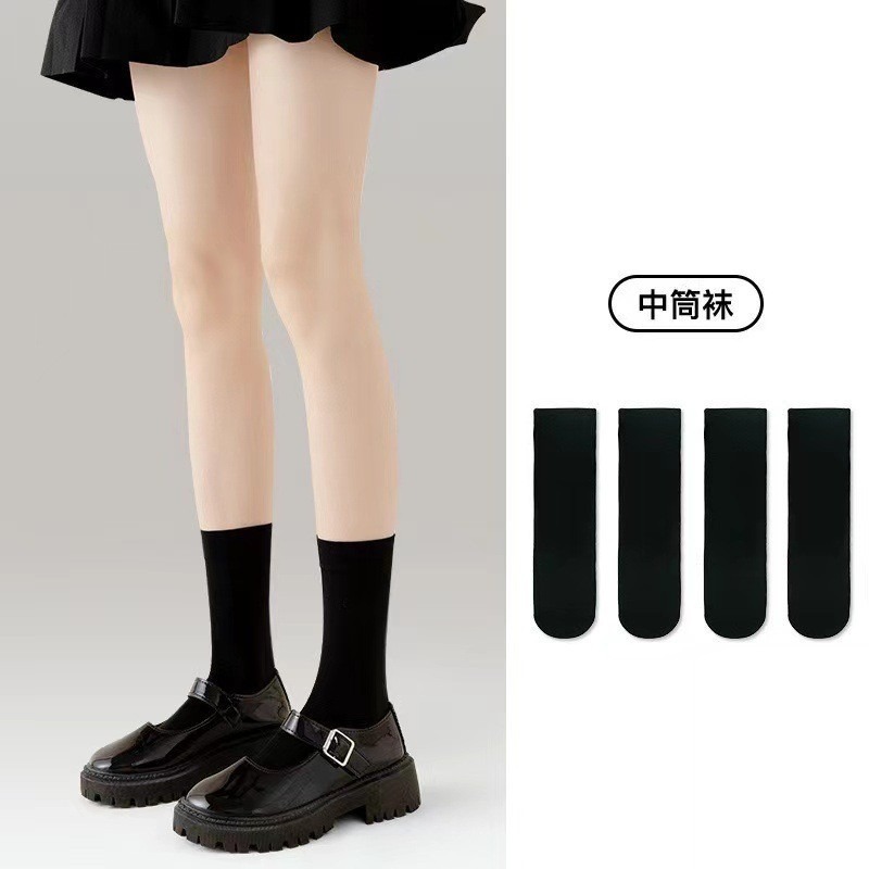 白い圧力のふくらはぎの靴下の夏の薄い吸汗の通気性jk黒い膝の靴下の女性の夏は筒の中のストッキングを落とさないでください。|undefined