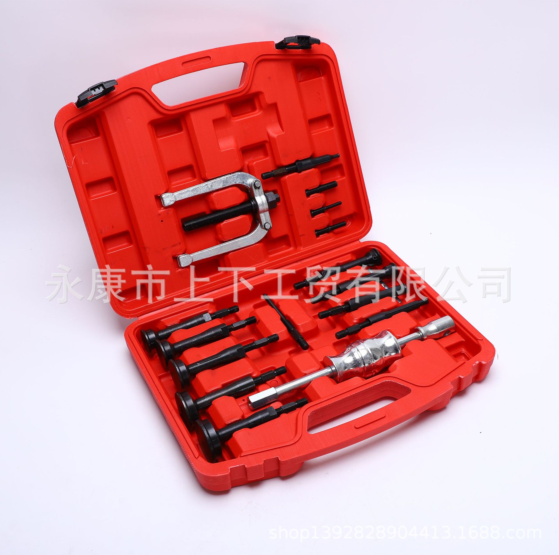16件套内轴承拉马 內孔培令滑锤拆卸器 轴承拉马工具 汽修工具