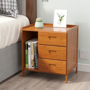 Bedside Cabinet Bedroom Small Apartment Simple Storage Rack Savings Storage Cabinet Beautiful Economical Dormitory Solid Wood Wholesale