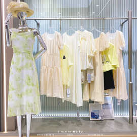 朝花夕拾品牌2025春大码时尚女装实体店直播货源品牌撤柜尾货批发
