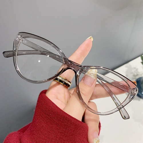  New Korean Style Anti-Blue Light Flat Mirrors Personalized Fashion Eyeglass Frame Trendy Women’s Eyeglass Frame Slimming Eyeglasses