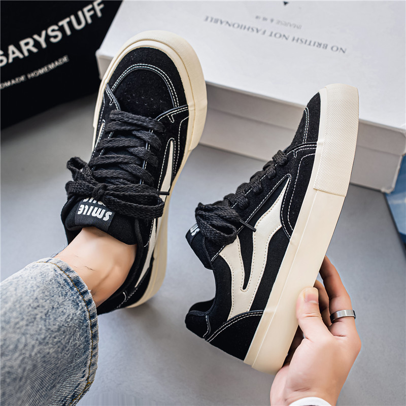 2025 new niche low canvas shoes male students sports casual men's shoes Joker board shoes a generation of 7992