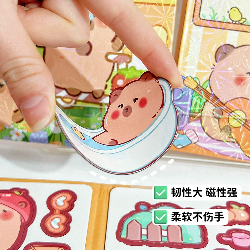 Детская магнитная милая игрушка, наклейка для переодевания, ручная работа