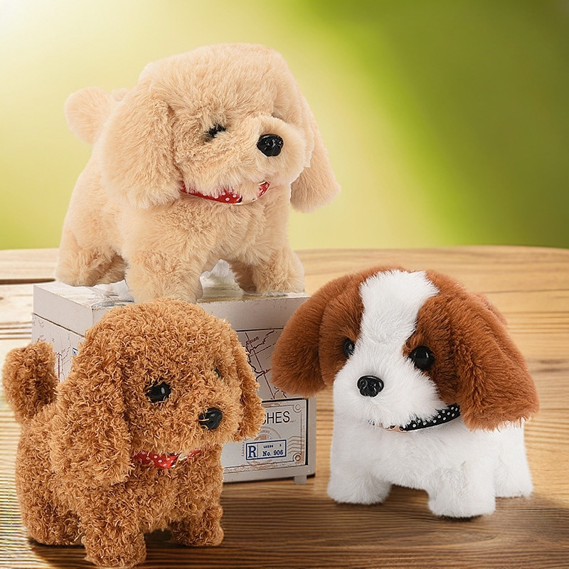 Simulación de juguetes de peluche juguetes perros perros eléctricos caminarán y llamarán juguetes perros perros mascotas electrónicas perros robot