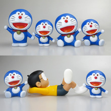 新款高品质搪胶大雄哆啦A梦叮当猫 蛋糕装饰烘焙摆件车载公仔摆件