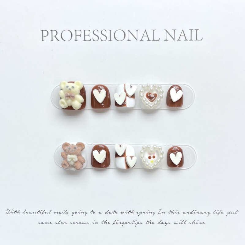 Children's wear nail cartoon cute girl student nail patch 10-year-old 11-year-old 12-year-old New Year nail patch