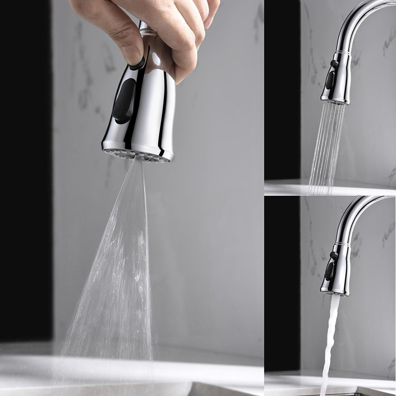 Cross-border pull-out faucet replacement head accessories for foreign trade factories, washbasin faucet anti-splash head pull-out and retractable head undefined