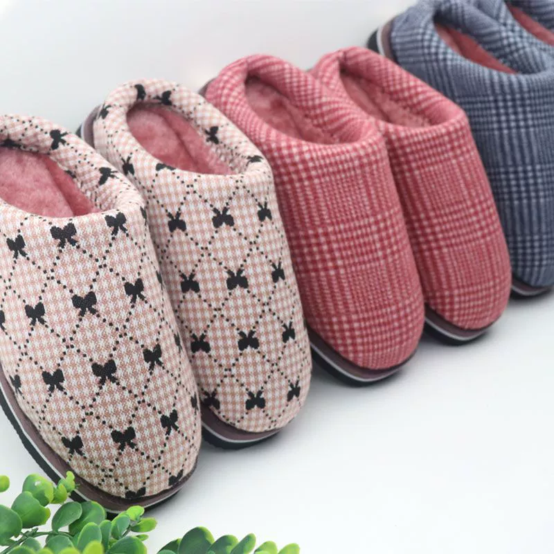 Зимние тапочки ручной работы из хлопка [Готовые к отправке] Новинка 2024 года, полностью ручной работы, не деформируются и очень теплые для зимы