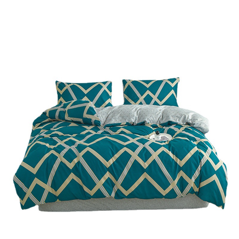 跨境家纺亚马逊速卖通ebay几何印花被套枕套三件套一件代发