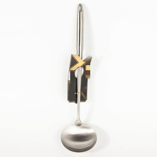 201 Stainless Steel Gourd Handle Spoon All Stainless Steel Shovel Integrated Spoon Chef Frying Spoon Ten Yuan Store Department Store Daily Necessities