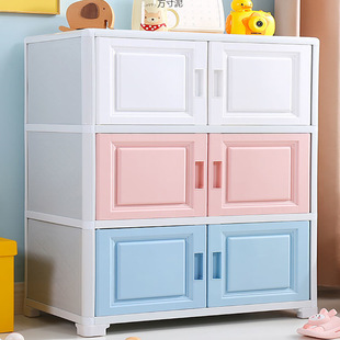 Storage Cabinet Extra Large 79cm Wide, Taller and Thicker Storage Cabinet Multi-Functional Double Door Organizing Cabinet Aluminum Alloy Frame