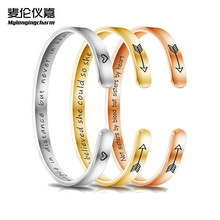 【6mm开口手镯合集】亚马逊时尚电镀钛钢手镯DIY刻字手环厂家现货