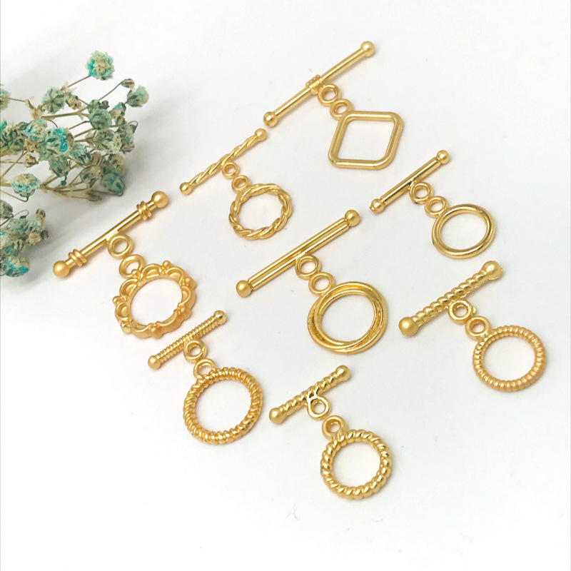 Simple Style Solid Color Metal Plating Jewelry Accessories 10 Sets Per Pack display picture 3