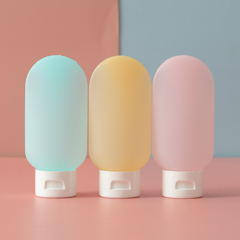 Viaje botella de paquete champú baño botella abierta botella de cosméticos de color extrusión botella de loción