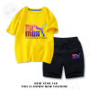 Summer sports suit for boys, fashionable T-shirt, trousers, with short sleeve, children's clothing