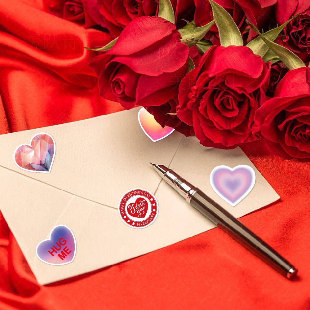 2024 Día de San Valentín fiesta decoración creativa pegatinas boda compromiso sobre sellado pegatinas adhesivas