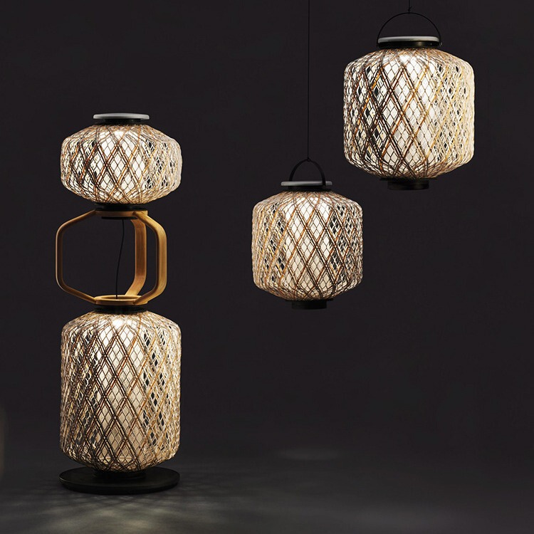 New Chinese Style Rattan Floor Lamp Modern Simple Villa Lawn Courtyard Bedroom Living Room Homestay Study Art Lights