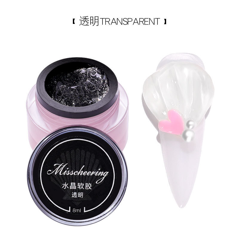 Clavo arte sólido tallado pegamento 3D tridimensional barro pegamento suave modelo tallado uñas arte PVC pizca pegamento gel sólido