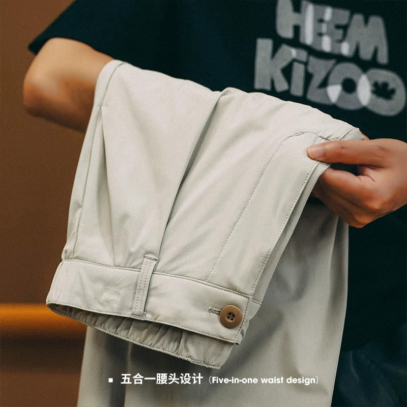 Легкие оригинальные весенне-летние мужские свободные спортивные повседневные укороченные брюки HEEMKIZOO в японском стиле, модные