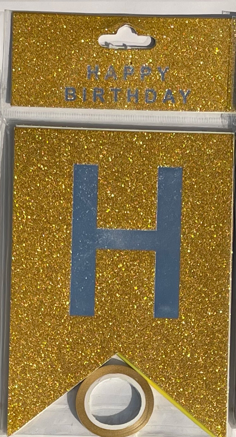 HAPPY BIRTHDAY fiesta de cumpleaños en inglés diseño diagonal de bandera de cola de mermaid letras banderas de color