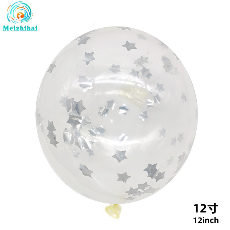 Bolas de lentejuelas estrella plateada, 100 unidades por paquete.