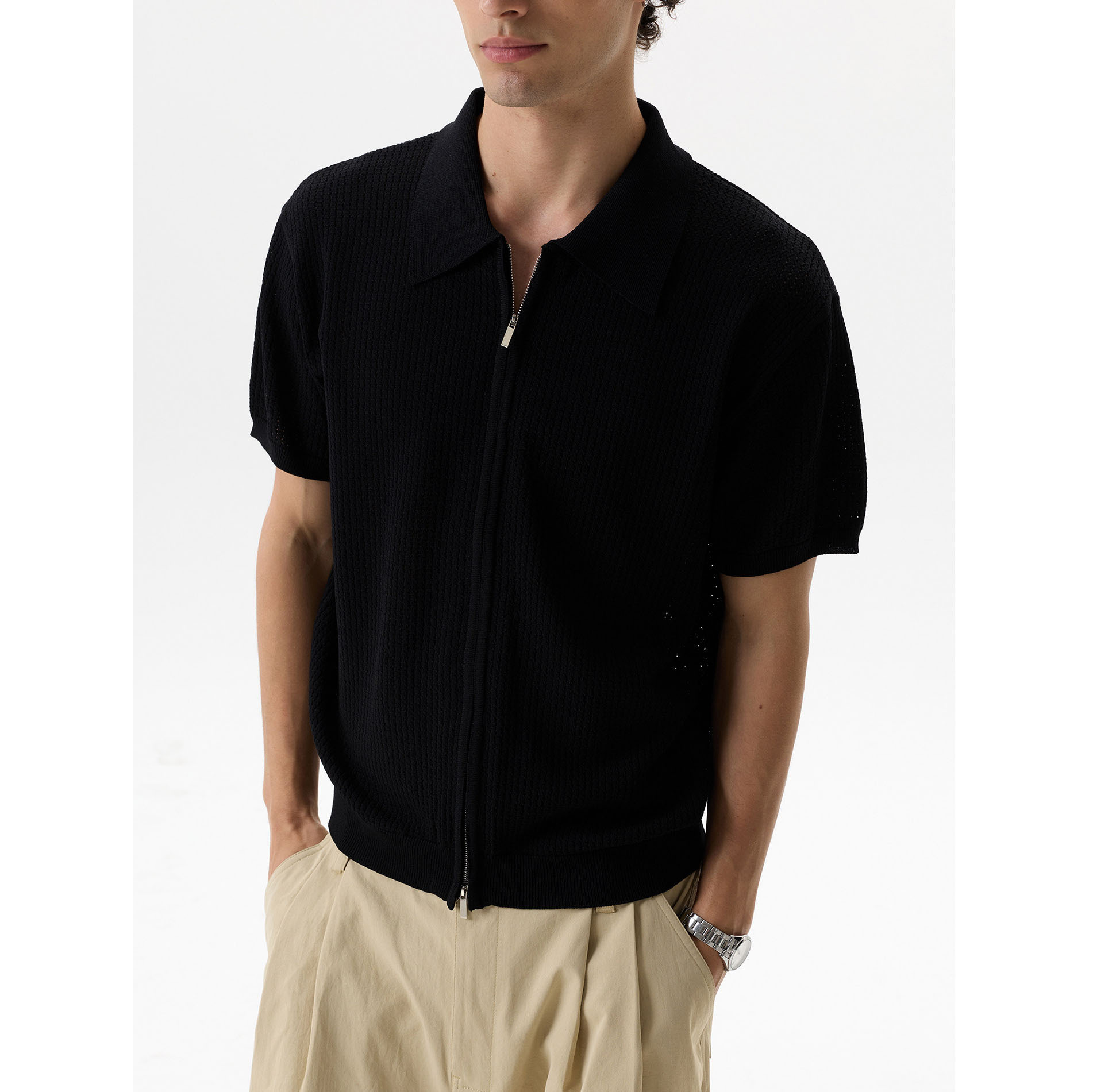 Camisas de polo de manga corta de estilo antiguo, camisetas de jersey de hombre con solapa, texturas de seda de hielo, camisetas de verano, fábrica transfronteriza al por mayor