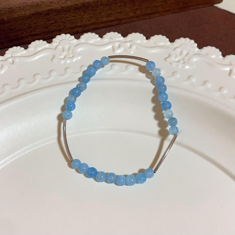 75 brazaletes - plata - azul