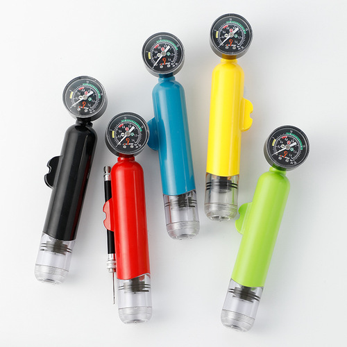 New mini inflator basketball football volleyball multifunctional inflatable pump outdoor portable plastic inflator with watch