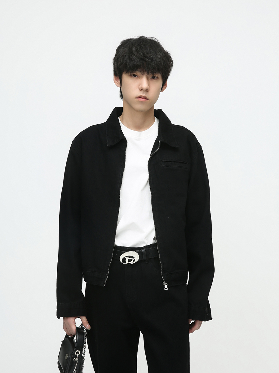 Mtlclothes ropa de Hombre | 2023 otoño nuevo estilo Hong Kong avanzada sentido simple suelta casual Denim traje moda