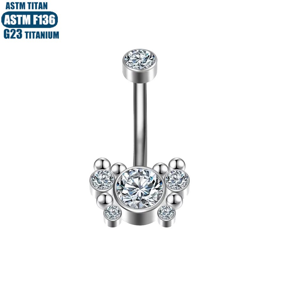 Silver pointed spike labret stud material detail
