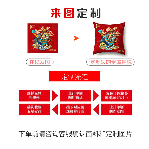 Custom Logo 2024 New Year Pillow for Dragon Year Celebration - Gift Pillow Blanket