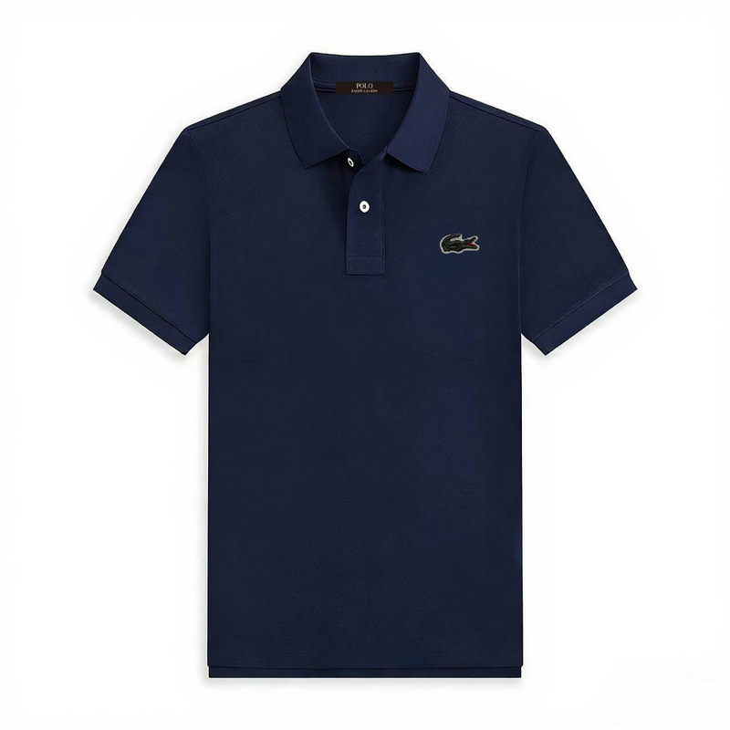 2026 Spring/Summer New Style Lapel Short Sleeve Little Crocodile Series Embroidery High-End Casual Solid Color Breathable Short Sleeve 2026 Spring/Summer New Style Lapel Short Sleeve Little Crocodile Series Embroidery High-End Casual Solid Color Breathable Short Sleeve