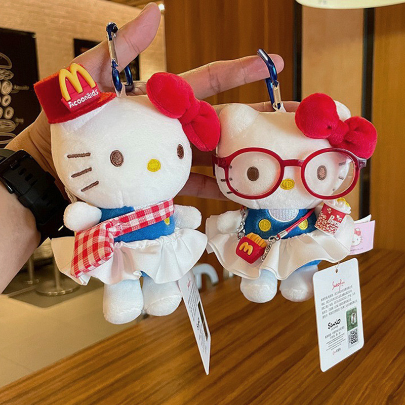 Hellokitty Small Pendant Plush Doll Genuine Kitty Small Doll Cute Kt Cat Doll Bag Pendant