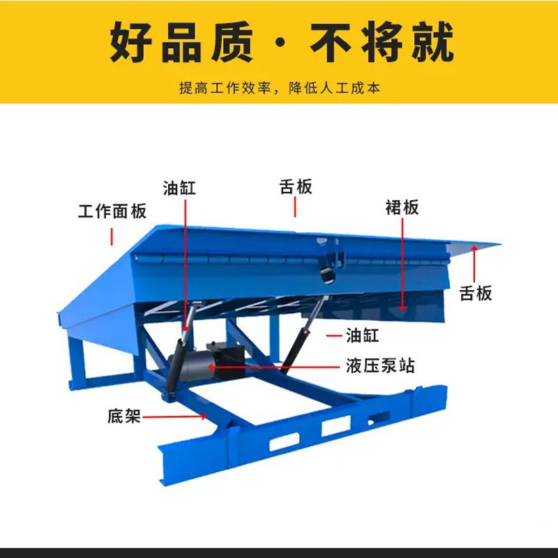 固定式登车桥湖北湖南8T10T12T仓库液压升降平台江西叉车过桥平台