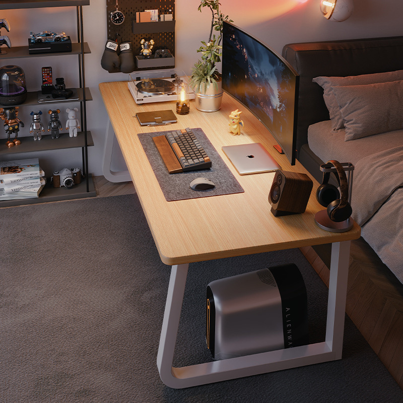 Mesa de computadora de cama mesa de escritorio mesa de trabajo simple moderna dormitorio simple escritorio de escritorio rectangular