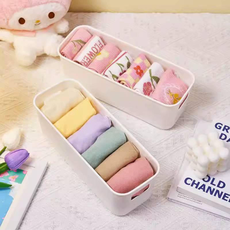 Handicular socks storage box desktop sorting basket underwear separated inner shell drawers debris classification classification storage basket