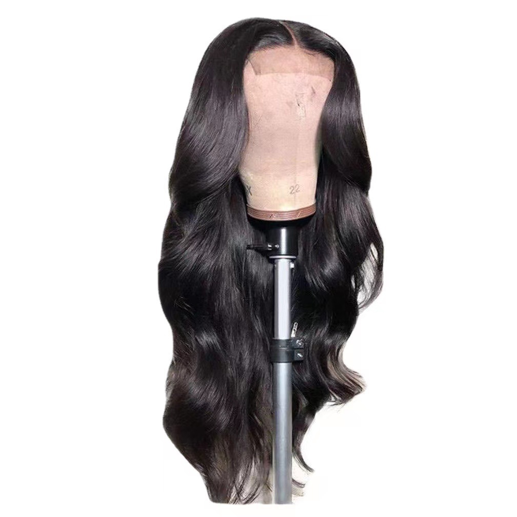 Perruque lace front synthétique longue bouclée ondulation naturelle_voghion.com