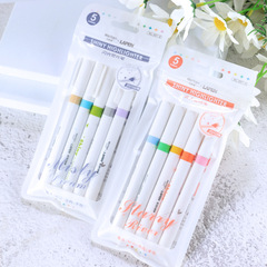 10-color flashing highlighter notebook border pen, student cute marking drawing pen, notebook marking highlighting marker