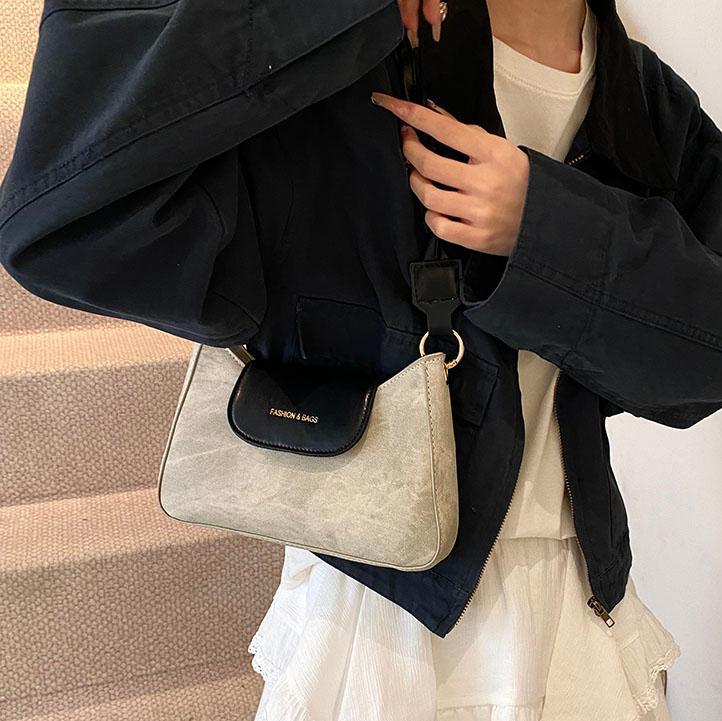 Bolsos de brazo de alta calidad de color de contraste para mujeres 2025 nueva moda versátil bolso de hombro de moda retro bolso cuadrado