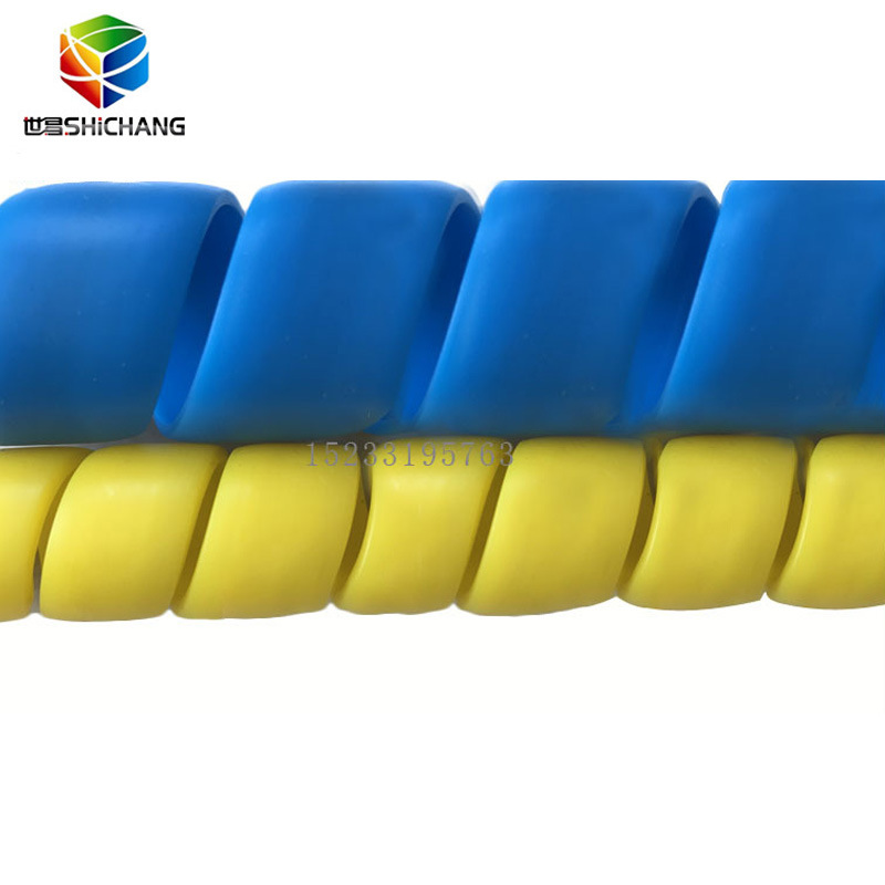 厂家批发pp材质彩色平面螺旋保护套 油管保护套液压胶管保护套