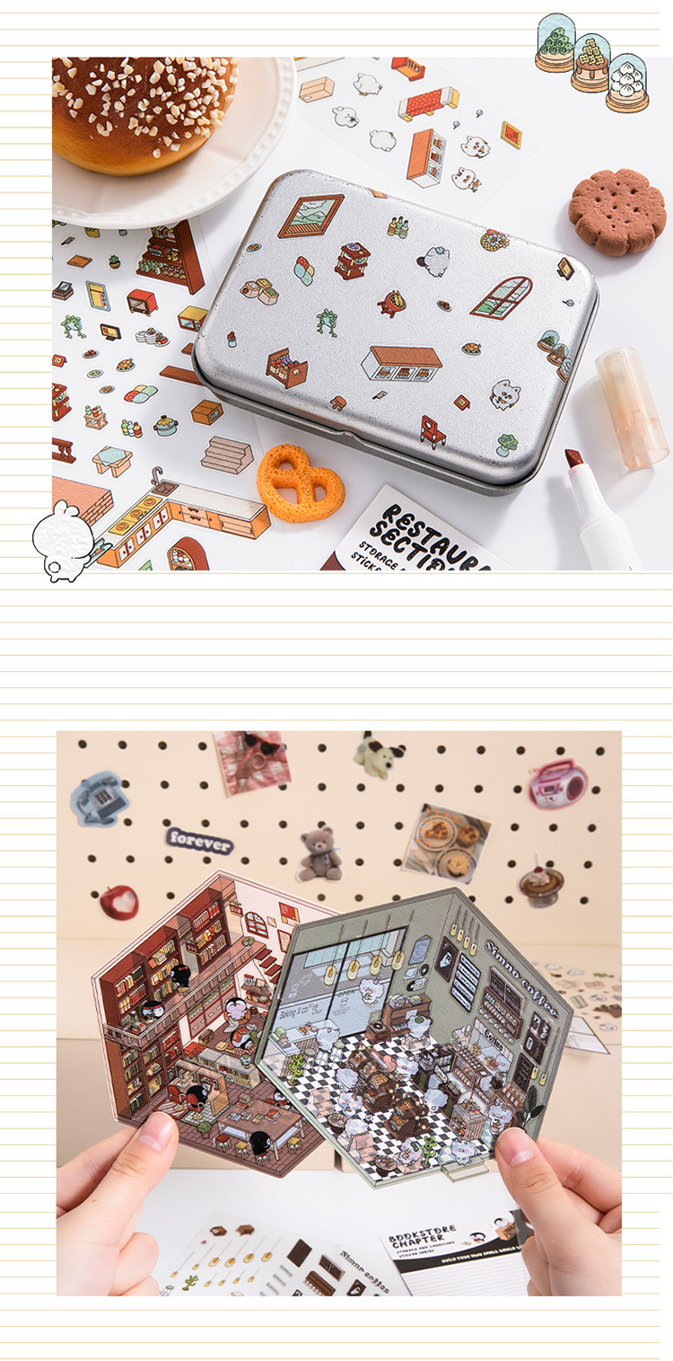 Cartoon Pattern 1 Piece 1 Set Cartoon Learning PET Cartoon Style Stickers