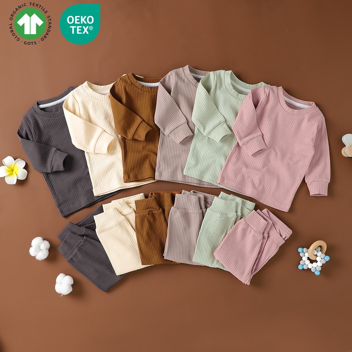 Foreign trade children's knitwear, baby base layer, infant autumn clothes, children's home wear set, spring and autumn children's home wear