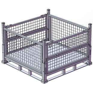 Shelf Storage Cage Turnover Box Factory Supplies Stackable Foldableing Mesh Box with Large Quantity Discount