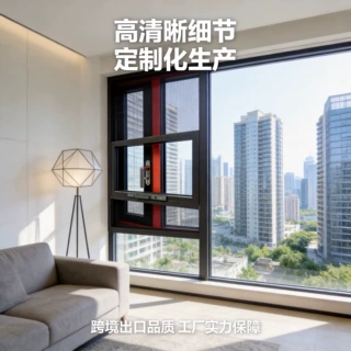 铝合金三节三推纱窗 304 不锈钢金刚网纱窗 内开窗免打孔高透防蚊