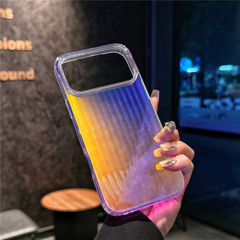 适用iphone17手机壳苹果17promax镭射渐变17Air炫彩变色龙磁吸壳|undefined